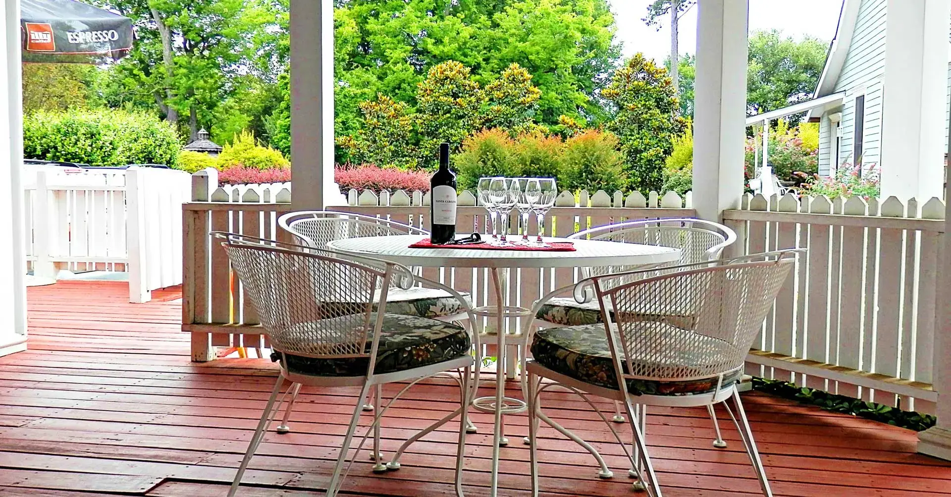 Back Porch Table | Americus Garden Inn Bed & Breakfast, Georgia